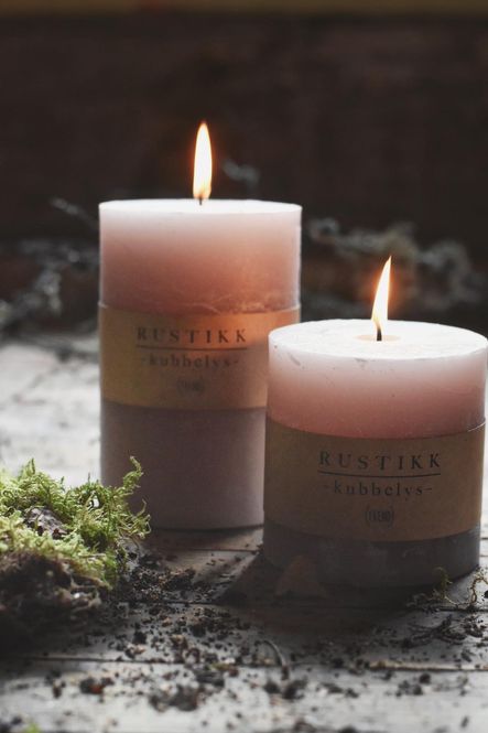 Hovedbilde Sand - Rustikk kubbelys 10x15 ...