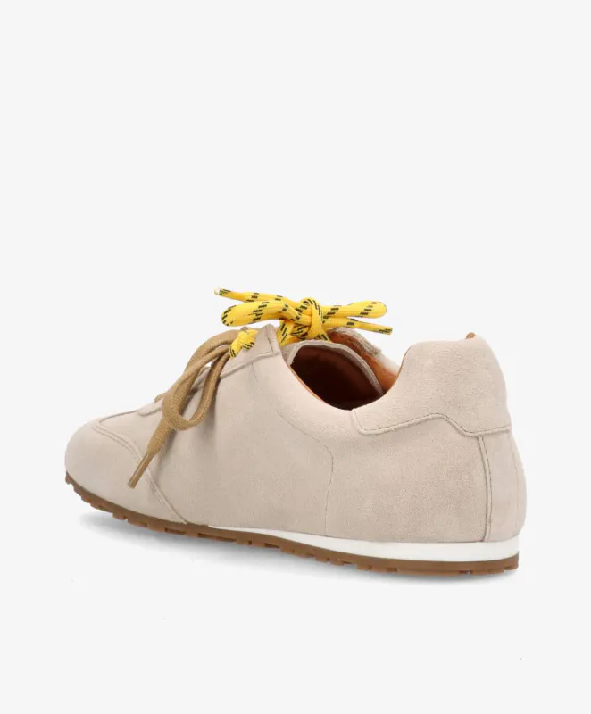 Taupe - LEVEL Semsket skinn sneakers