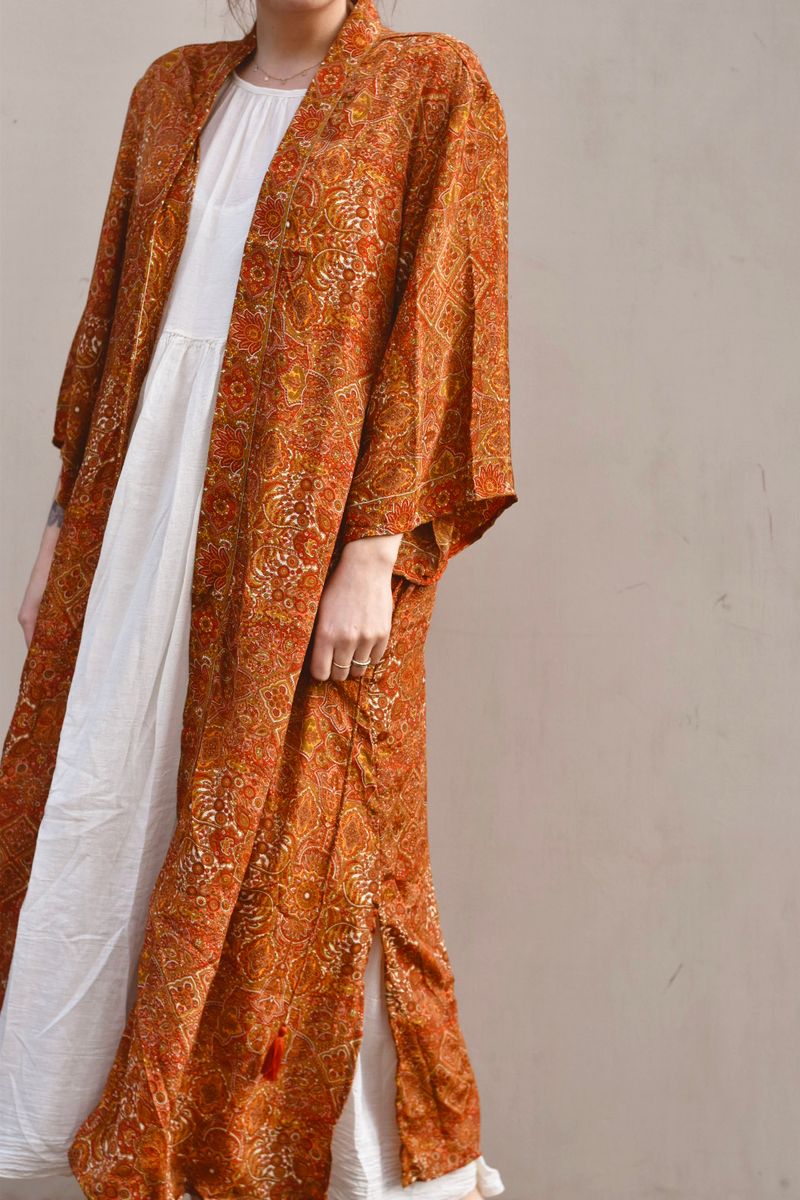Orange - Fay Ornament Kimono