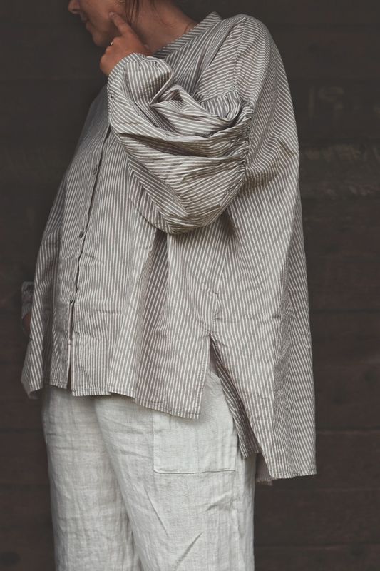 Beige - Alba Bomulls Skjorte