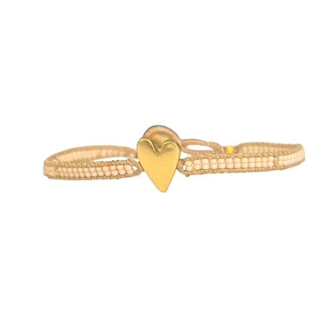 Hovedbilde Beige - Jill Heart Armbånd