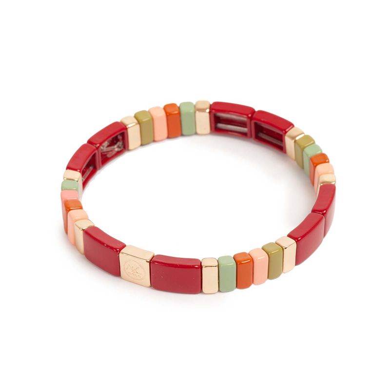Rød - Emaljert armbånd 19 cm