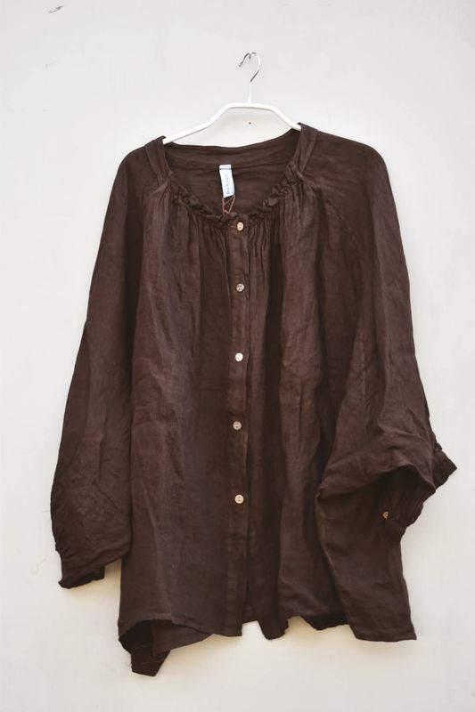 Mokka - Smooth Linbluse