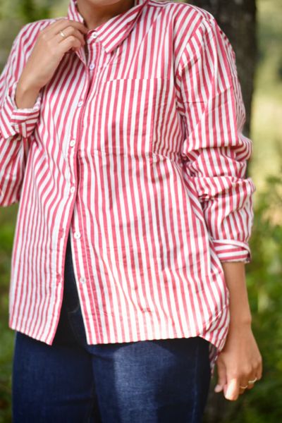 Hovedbilde Rød/Hvit - Pernille Skjorte