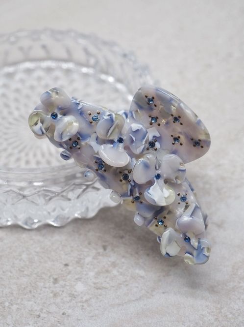 Hovedbilde Blå/hvit - Hårklype med ...