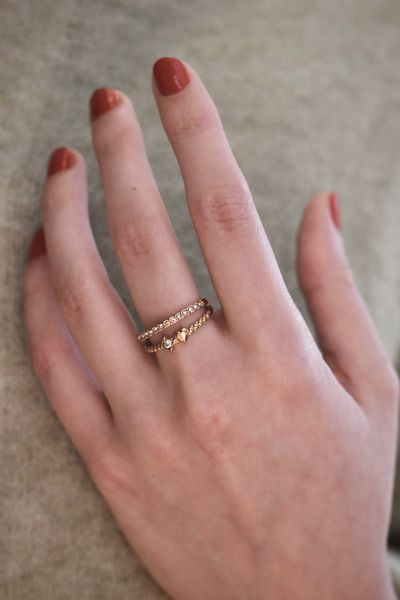 Hovedbilde Gullfarget - 2-linjet Hjerte ...