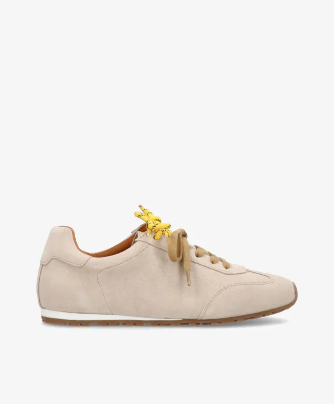 Taupe - LEVEL Semsket skinn sneakers