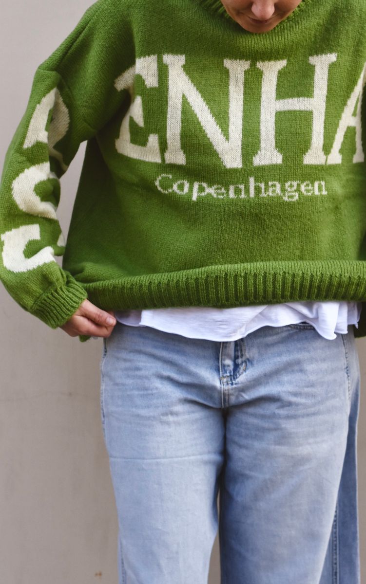 Grønn - Aria Strikkegenser