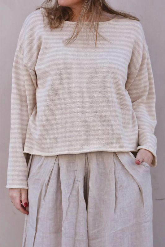 Beige/kremhvit - Marielle Lin Genser