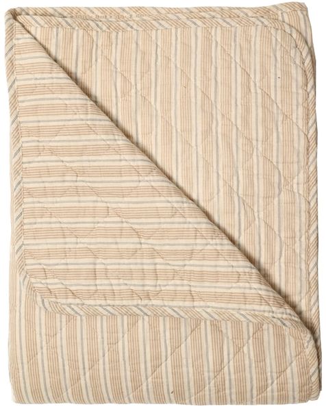 Hovedbilde Stripet beige - Quilt Pledd