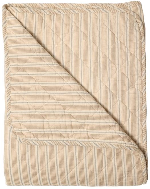 Hovedbilde Stripet beige - Quilt Pledd