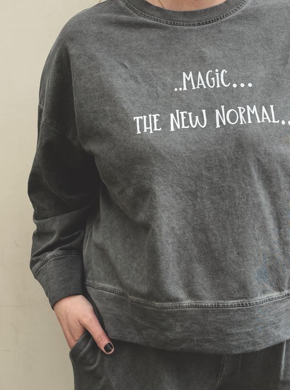 Washed Grey - Magic Genser