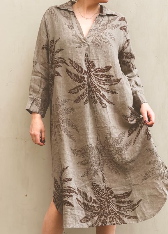 Taupe - Palm Kjole