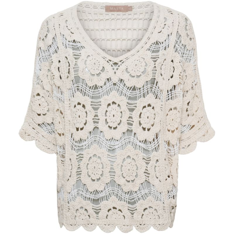 Beige - Sassie Heklet Topp