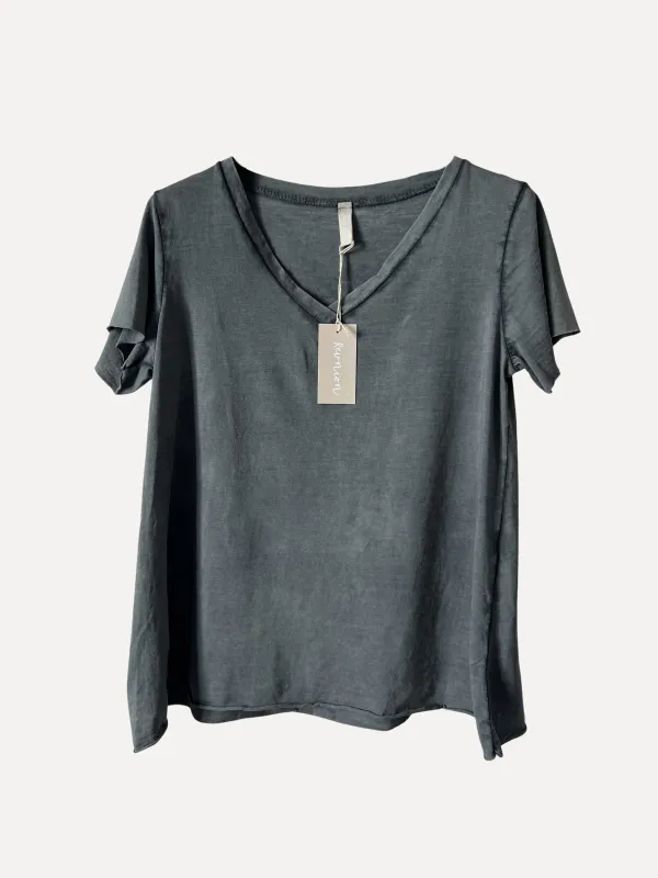 Washed Grey - Classic V T-skjorte