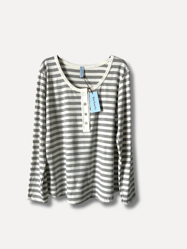 Grey/off white - Grandpa Stripe Genser