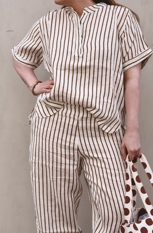 Camel Stripe - Melina Lin Topp