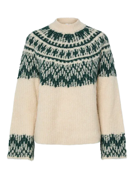 Hovedbilde Grønn/kremhvit - Yasliri Ull ...