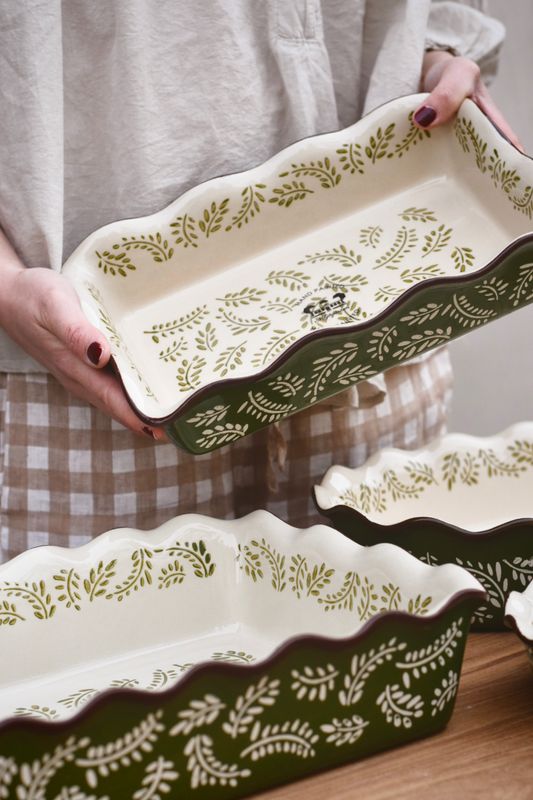 Grønn - RECTANGLE ovnsform Small