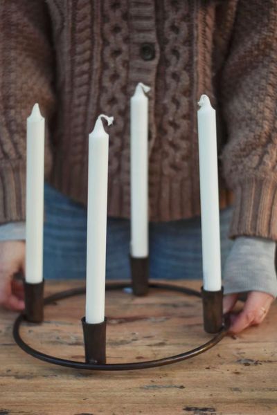 Hovedbilde Antikk brun - Lysestake 28 cm