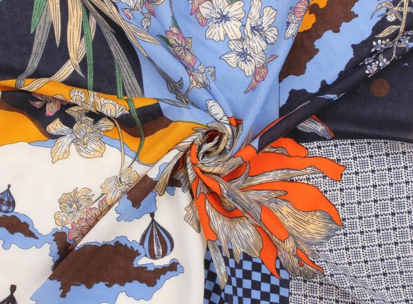 Hovedbilde Blå - Herringbone Skjerf