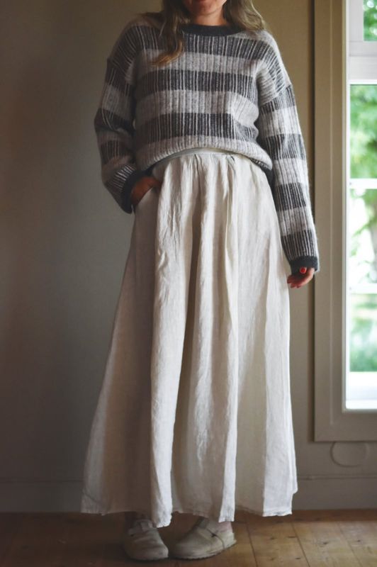 Beige - Polo Lin Skjørt