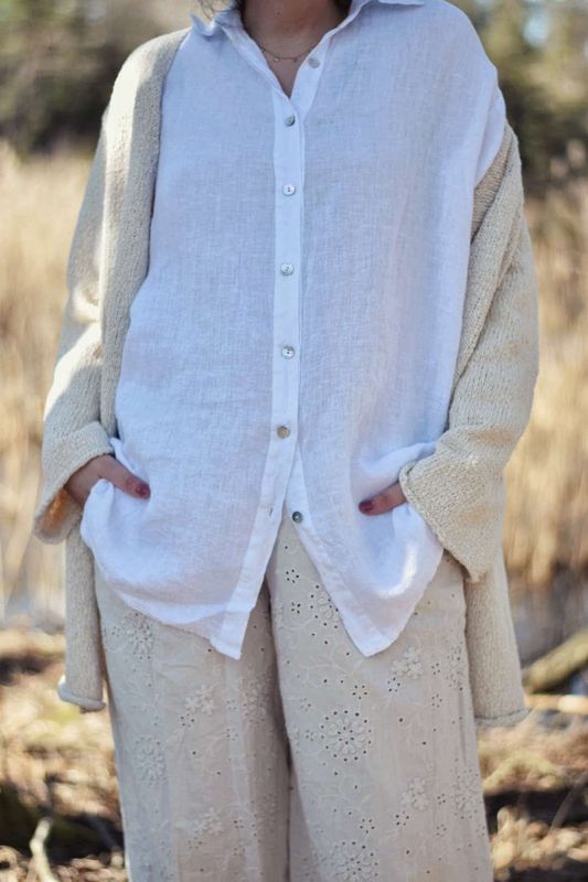 White - Jenna linskjorte