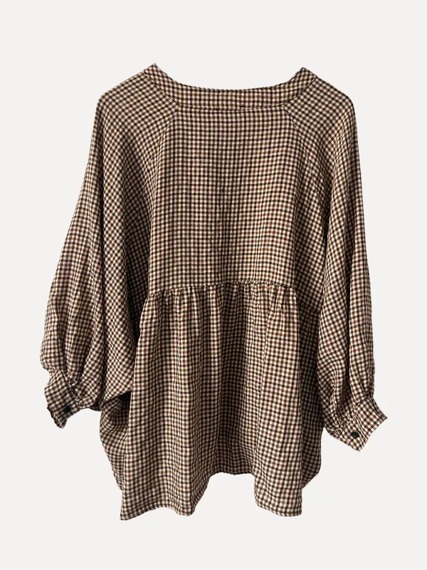 Brun - Square Smooth Bluse