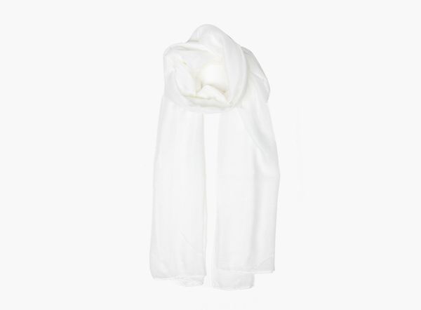 Hovedbilde Hvit - Solid Viskose Skjerf