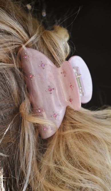 Hovedbilde Rosa - Hårklype med små ...