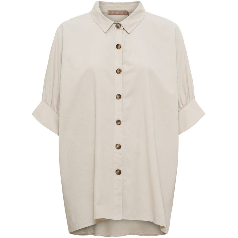 Beige - Kaori Cord Skjorte