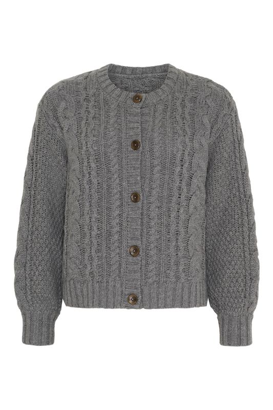 Gray - Dahlia Merino Cardigan 