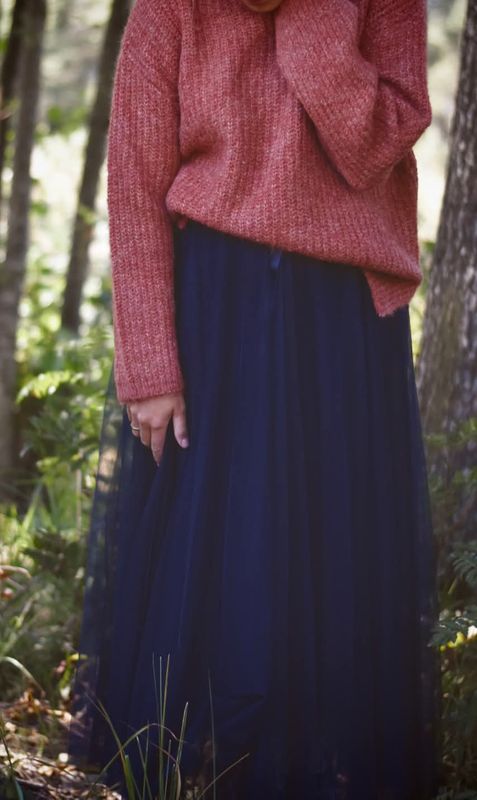 Marineblå - Tulle Tyllskjørt