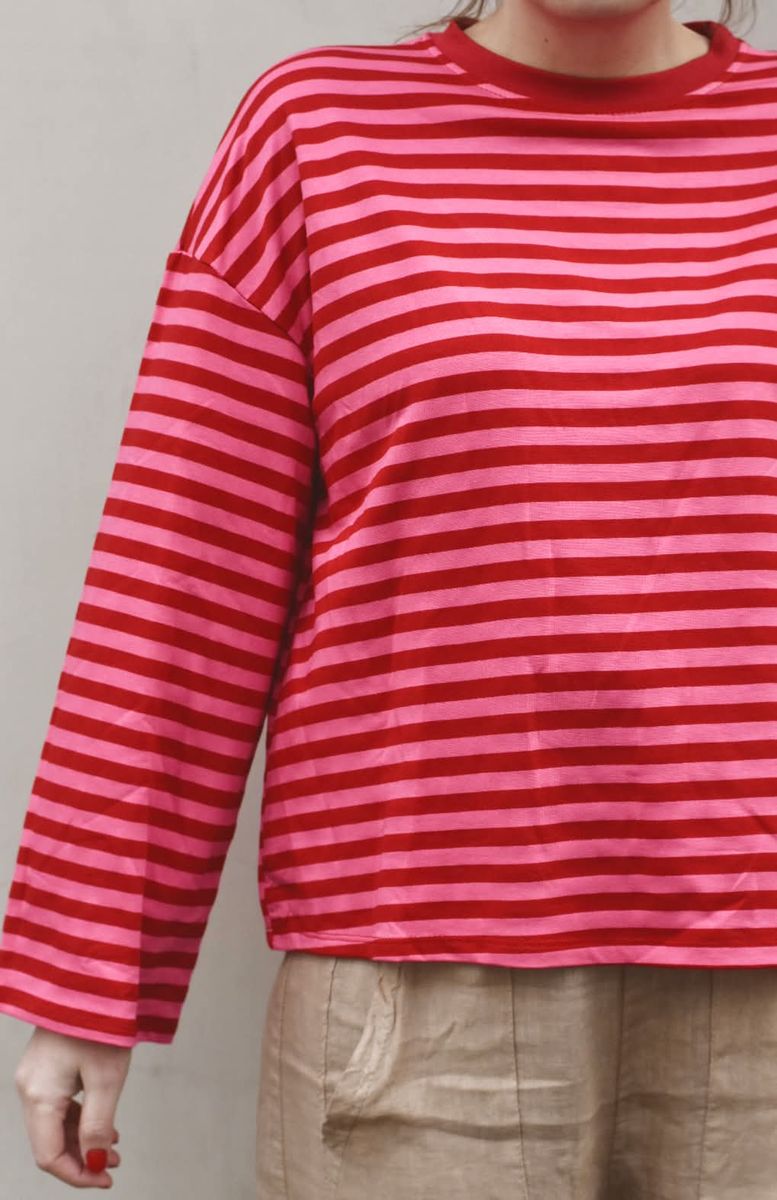 Rød/rosa - Rikke Bomulls Genser