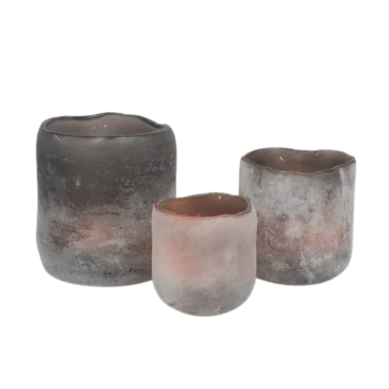 Grå - Halde Lysglass 10 cm